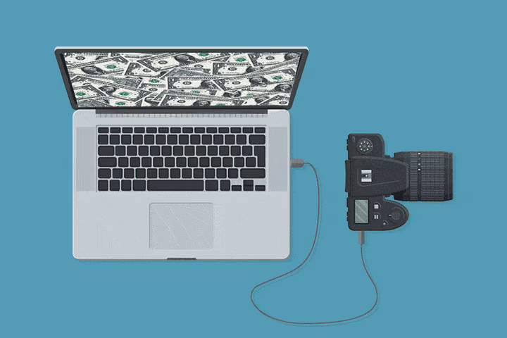 Comparison illustration of various leading stock photography platforms
